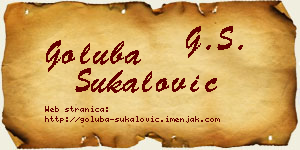 Goluba Šukalović vizit kartica